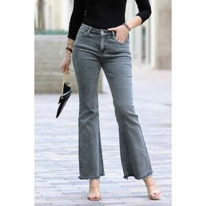 Zenana It's About Time Colored Denim Flares in Ash Black DMP-1846A